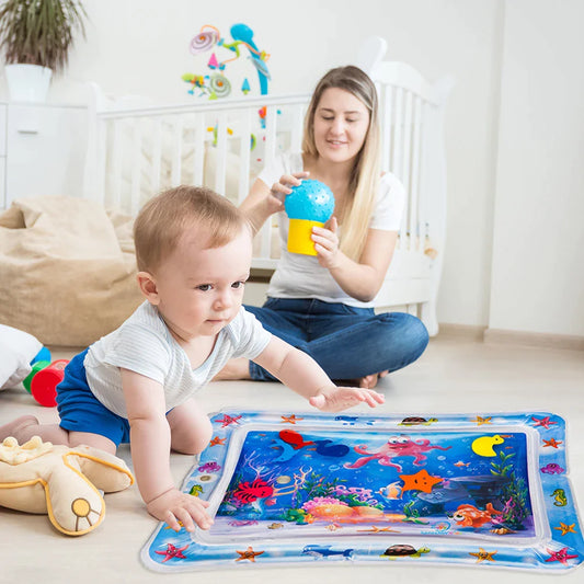 Tapete inflable de agua estimulante para bebes